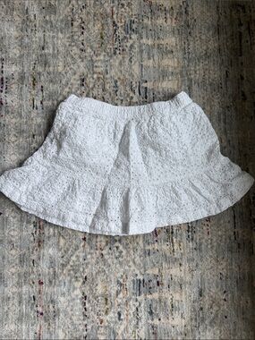 Vineyard Vines White Eyelet Ruffle Mini Skirt